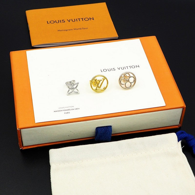 Louis Vuitton Lace 18K Gold Earrings