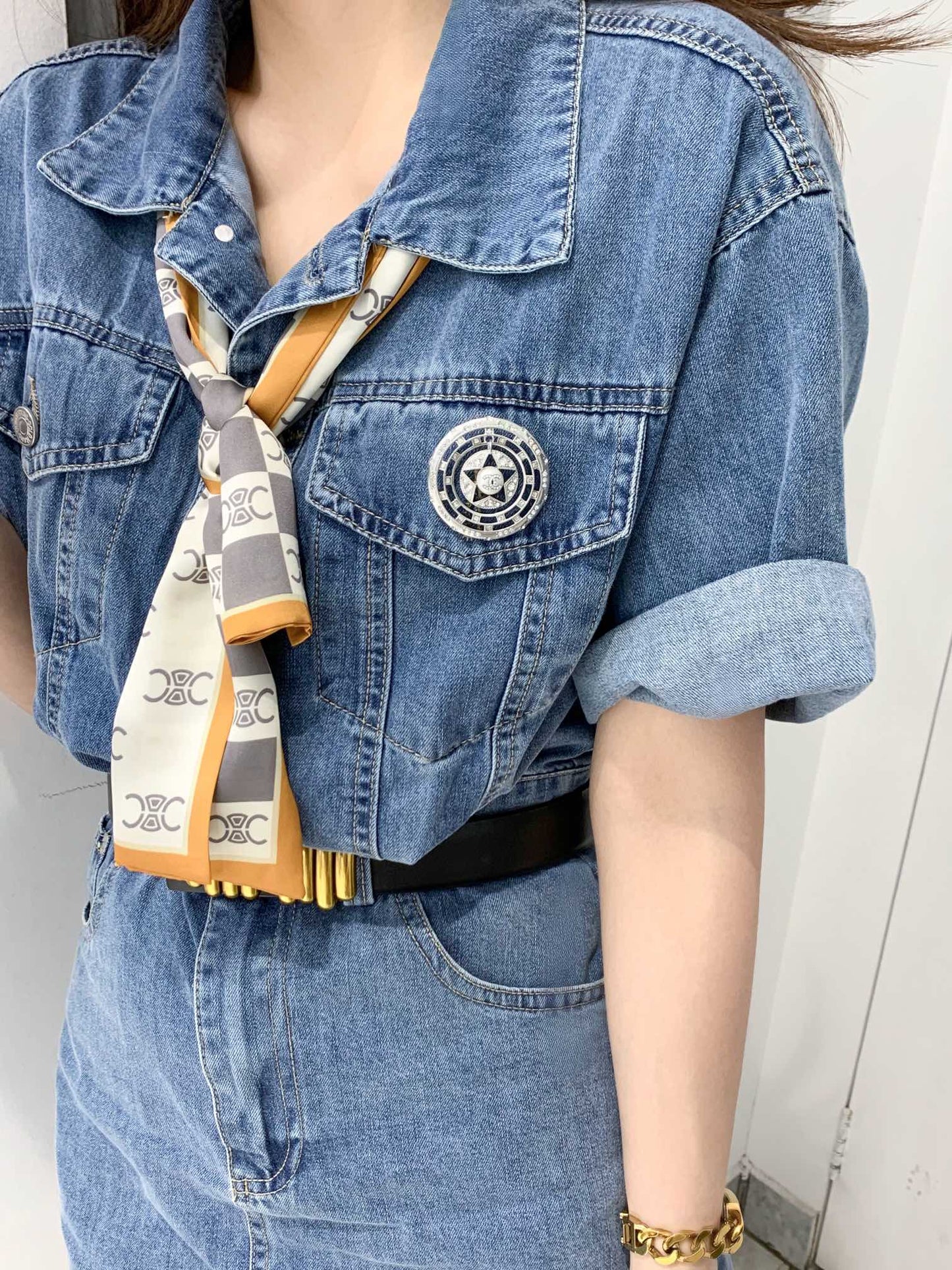 Chanel Black Diamonds 18K Gold Brooch