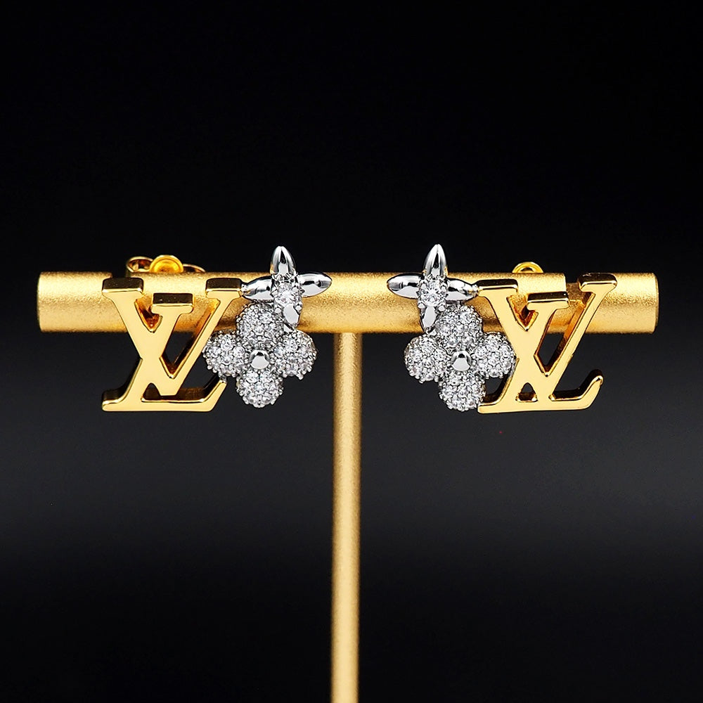 Louis Vuitton Gram 18K Gold Earrings