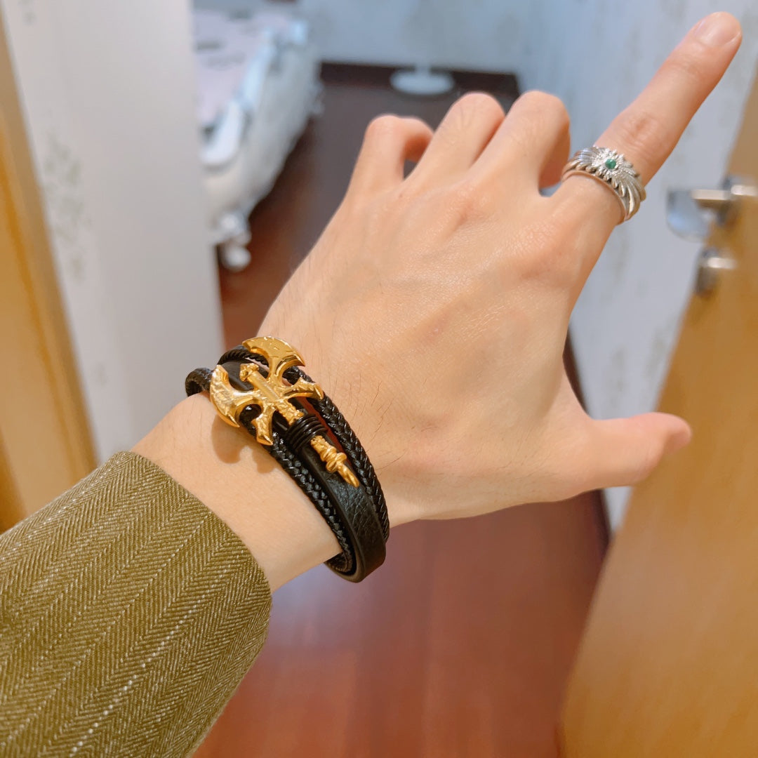 Gucci Double Anger Forrest 18K Gold Bracelet