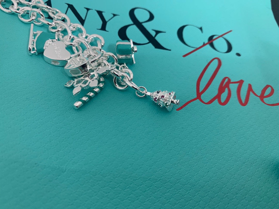Tiffany Christmas Tag 18K Gold Bracelet