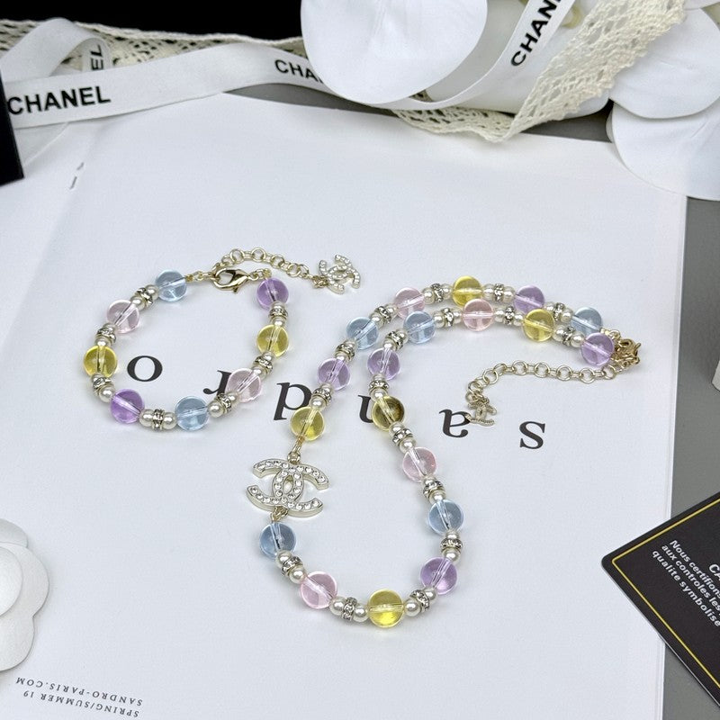 Chanel 26C Color Crystal 18K Gold Bracelet
