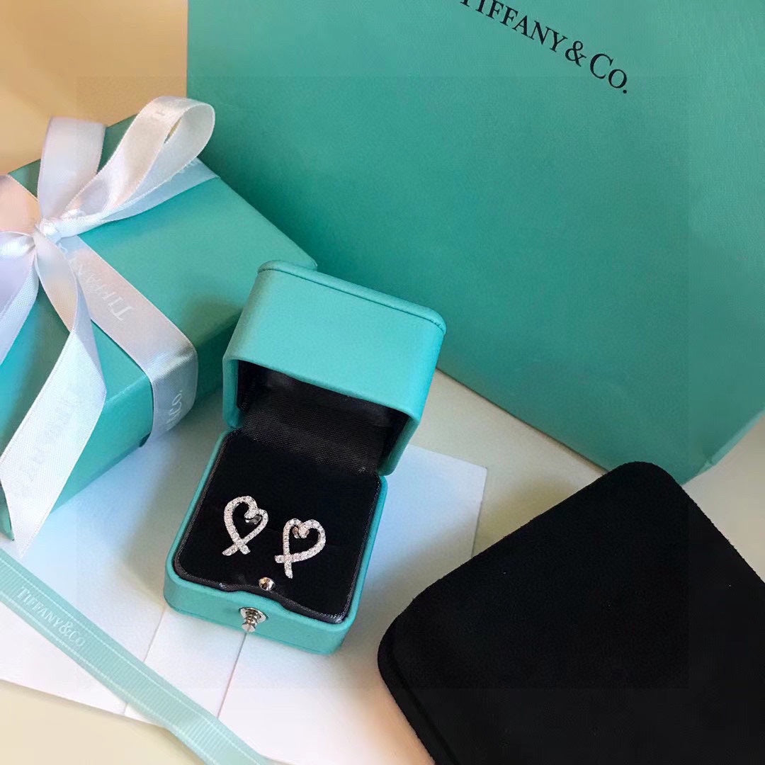 Tiffany Diamond 18K Gold Earrings
