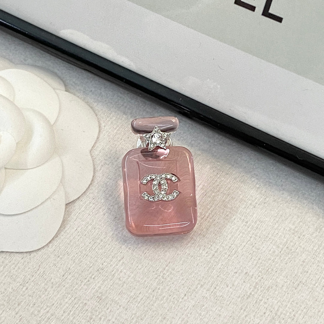 Chanel Perfume Color Bottle 18K Gold Brooch