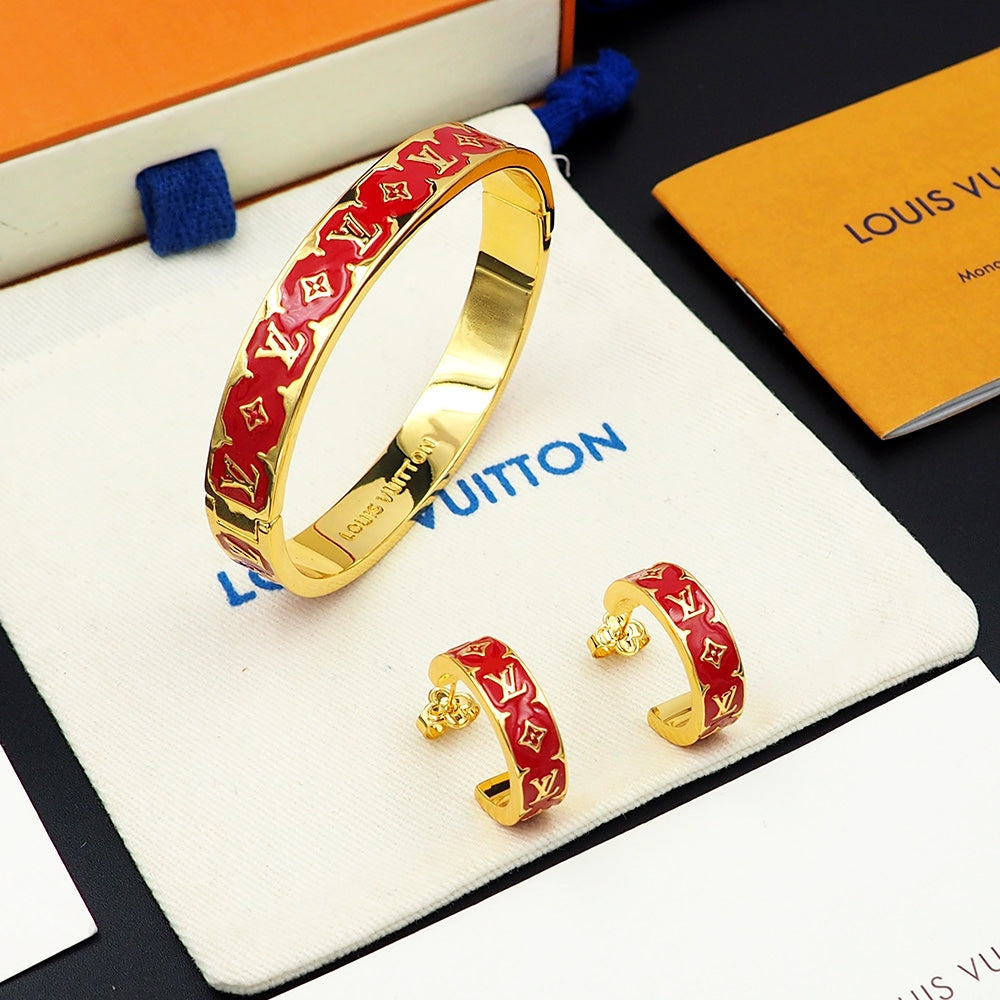 Louis Vuitton Color Monogram 18K Gold Bracelet