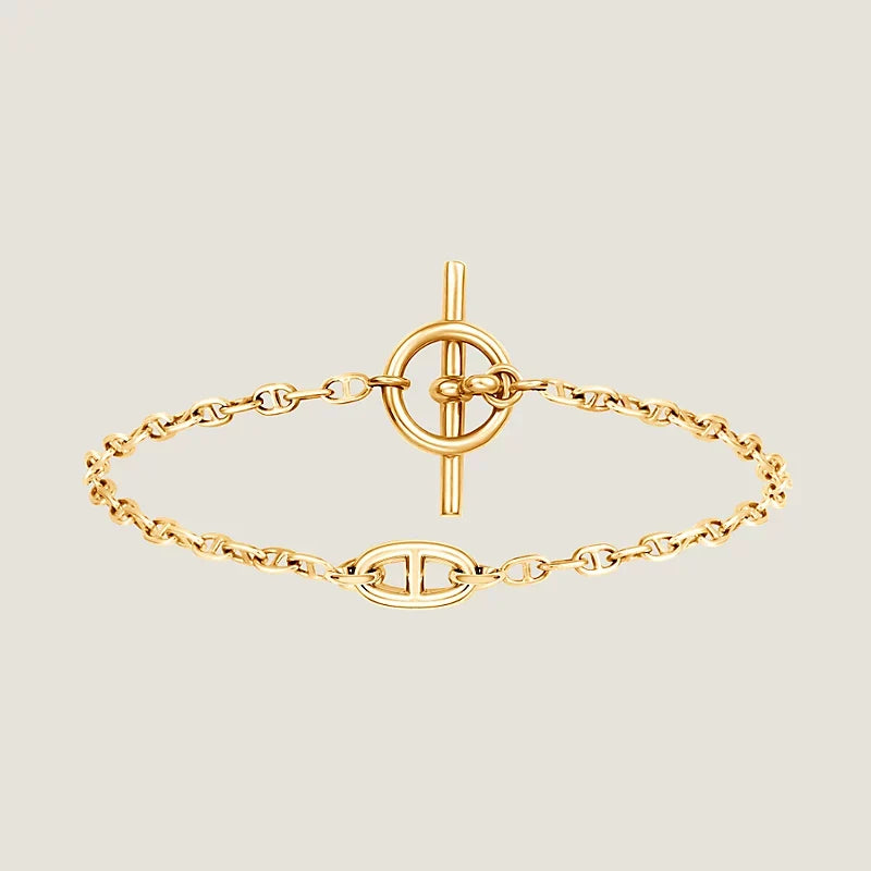 Hermes New Farandole 18K Gold Bracelet