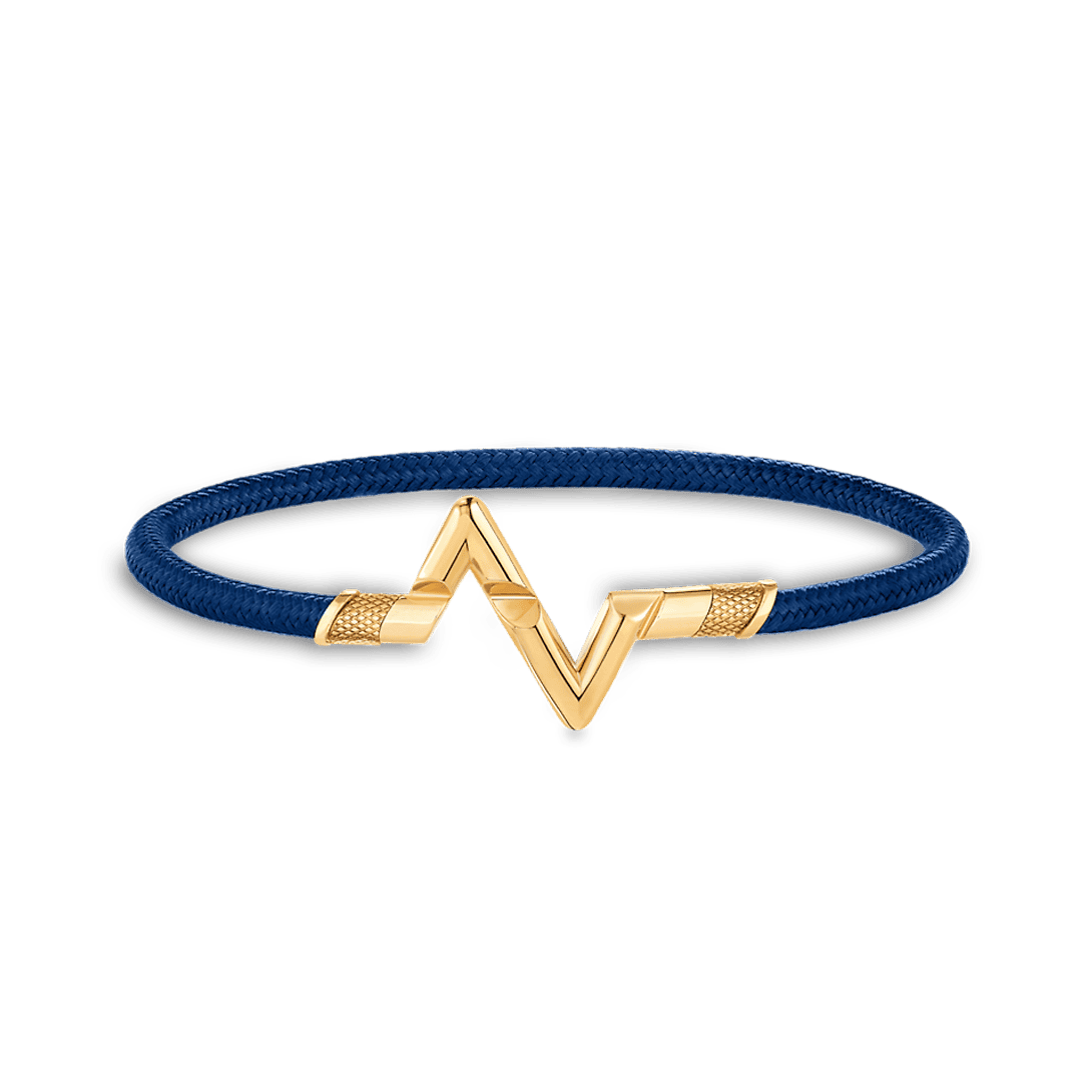 Louis Vuitton Volt Upside Down Play Blue 18K Gold Bracelet